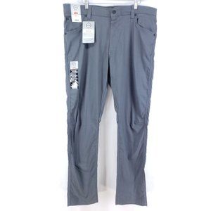 Wrangler All Terrain Pants Men's Size 38x32 Gray Stretch Gusseted